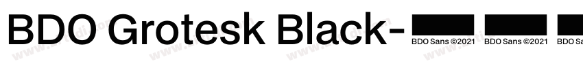 BDO Grotesk Black字体转换